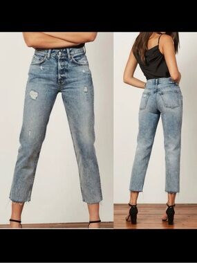 Boyish X Free People The Tommy High Rise Straight Jeans His Girl Friday Stone